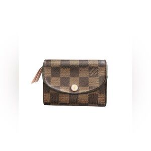 LOUIS VUITTON Damier Ebene Rosalie Coin Purse Rose Ballerine